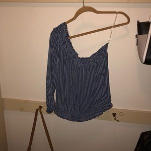 One Shoulder Striped Top